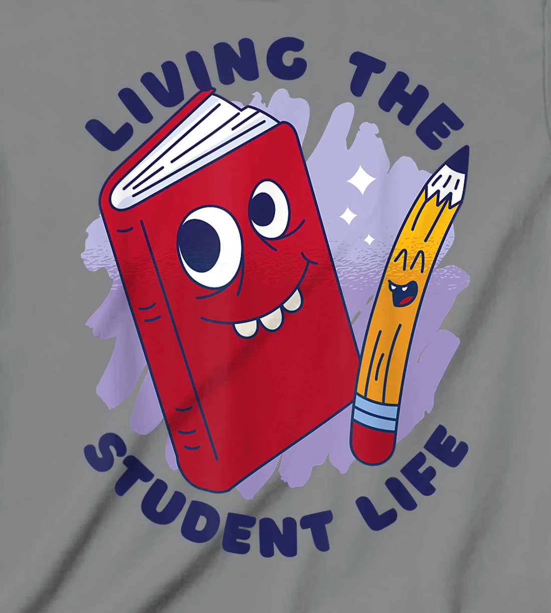 Womens Book And Pencil Cartoon School Education T-Shirt, Kid T-Shirt and Women T-Shirt