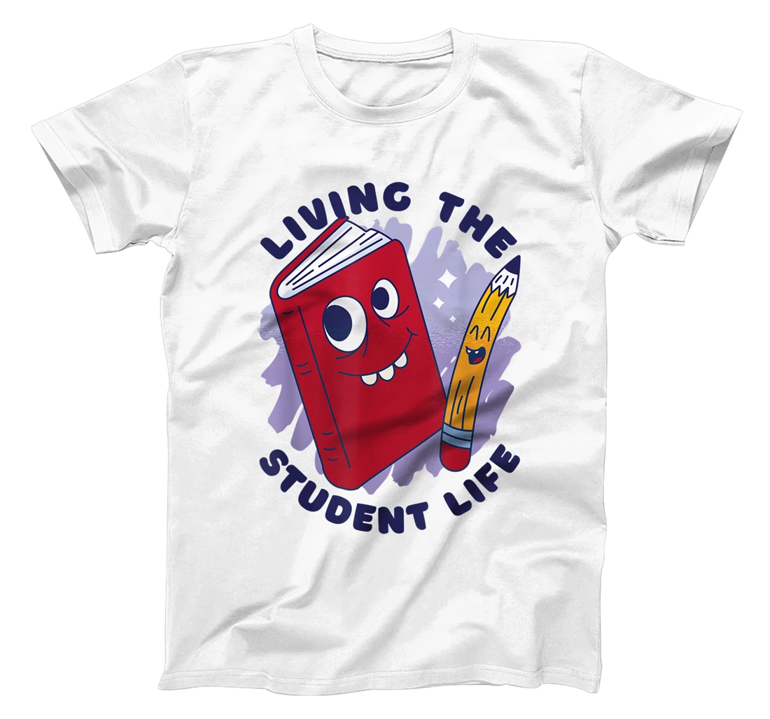 Womens Book And Pencil Cartoon School Education T-Shirt, Kid T-Shirt and Women T-Shirt