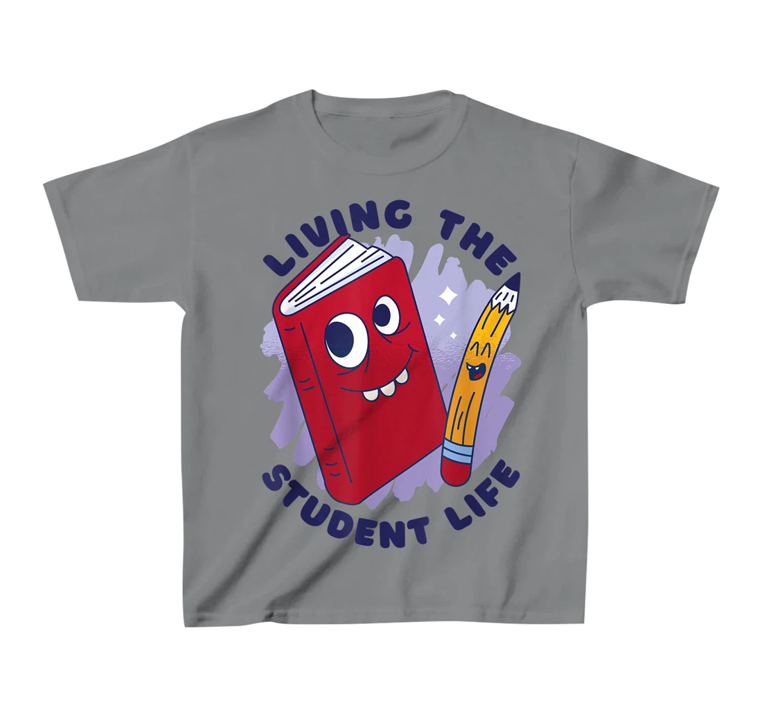 Womens Book And Pencil Cartoon School Education T-Shirt, Kid T-Shirt and Women T-Shirt