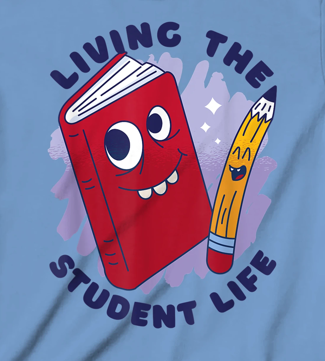 Womens Book And Pencil Cartoon School Education T-Shirt, Kid T-Shirt and Women T-Shirt