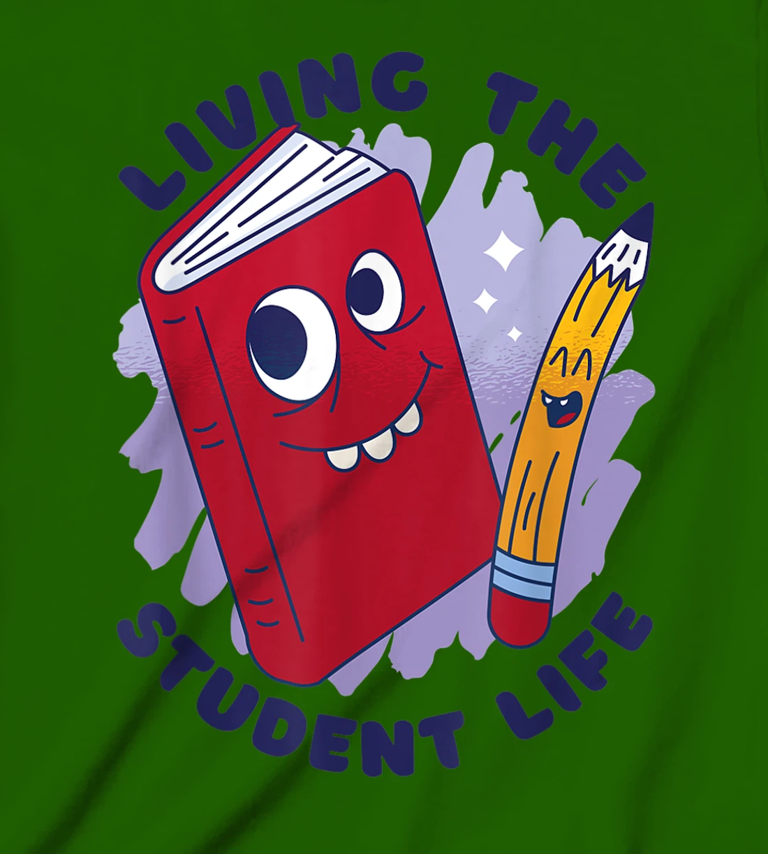 Womens Book And Pencil Cartoon School Education T-Shirt, Kid T-Shirt and Women T-Shirt