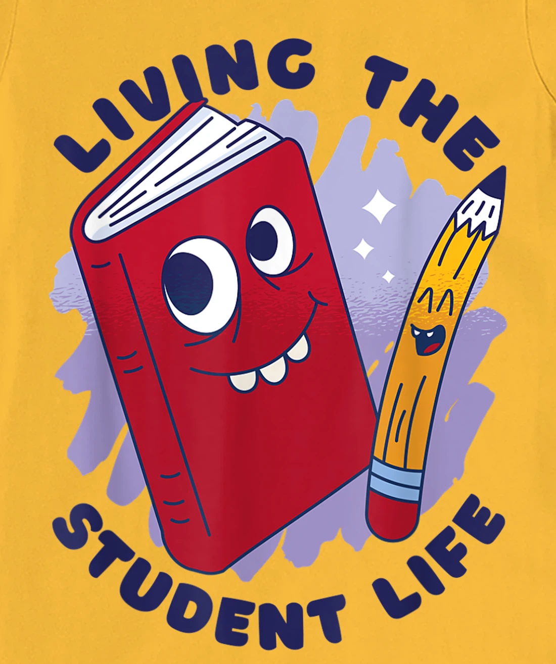 Womens Book And Pencil Cartoon School Education T-Shirt, Kid T-Shirt and Women T-Shirt