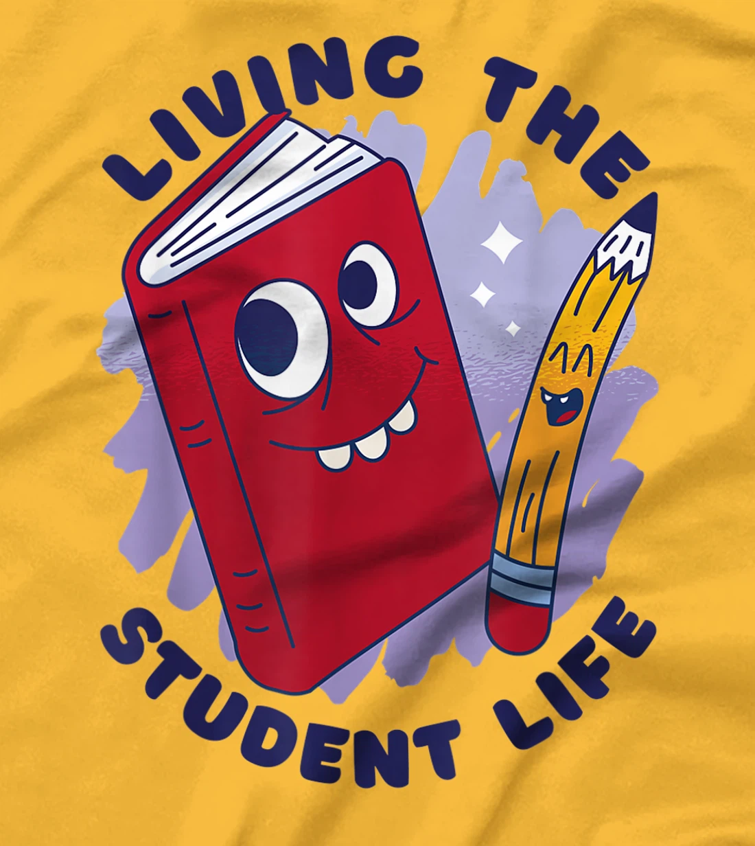 Womens Book And Pencil Cartoon School Education T-Shirt, Kid T-Shirt and Women T-Shirt