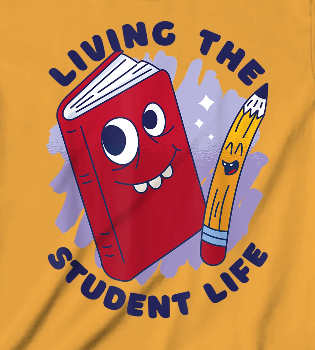 Womens Book And Pencil Cartoon School Education T-Shirt, Kid T-Shirt and Women T-Shirt