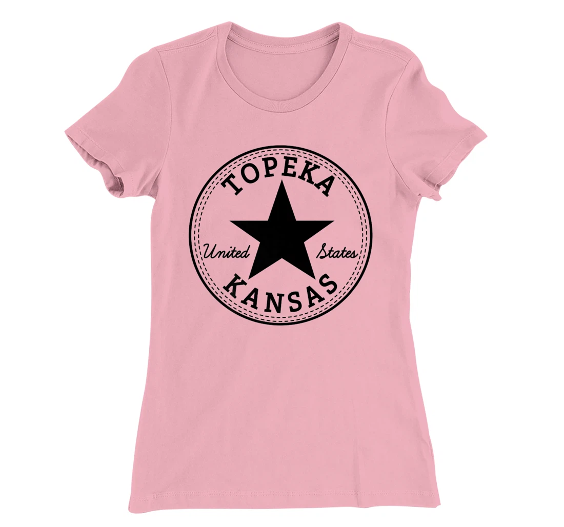 Womens Topeka Kansas USA Skater travel holiday tourist fun souvenir T-Shirt, Women T-Shirt