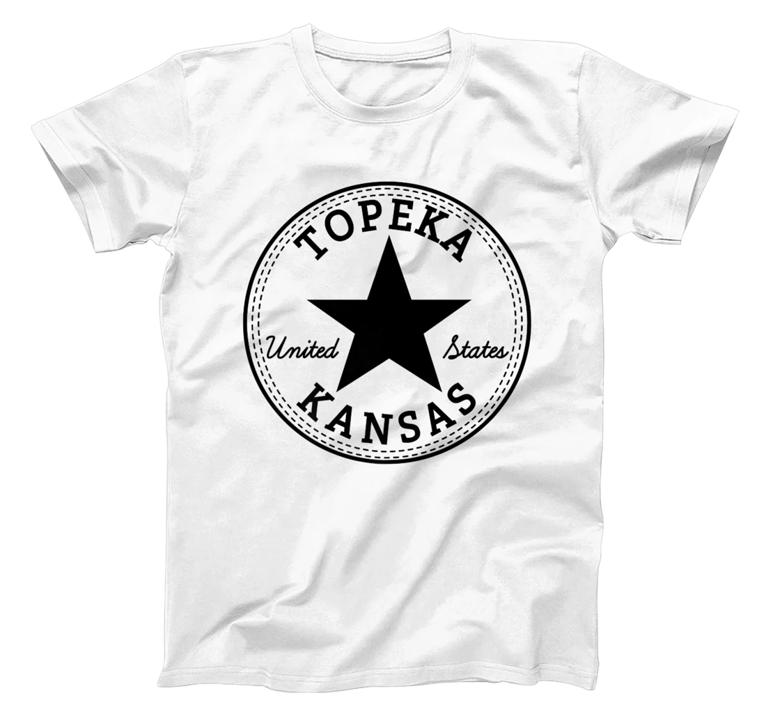 Womens Topeka Kansas USA Skater travel holiday tourist fun souvenir T-Shirt, Women T-Shirt