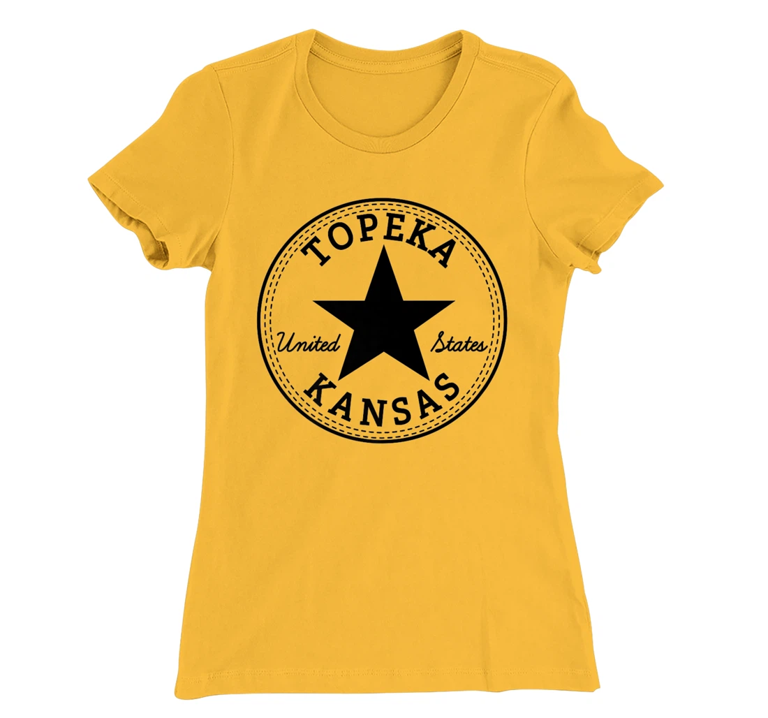 Womens Topeka Kansas USA Skater travel holiday tourist fun souvenir T-Shirt, Women T-Shirt