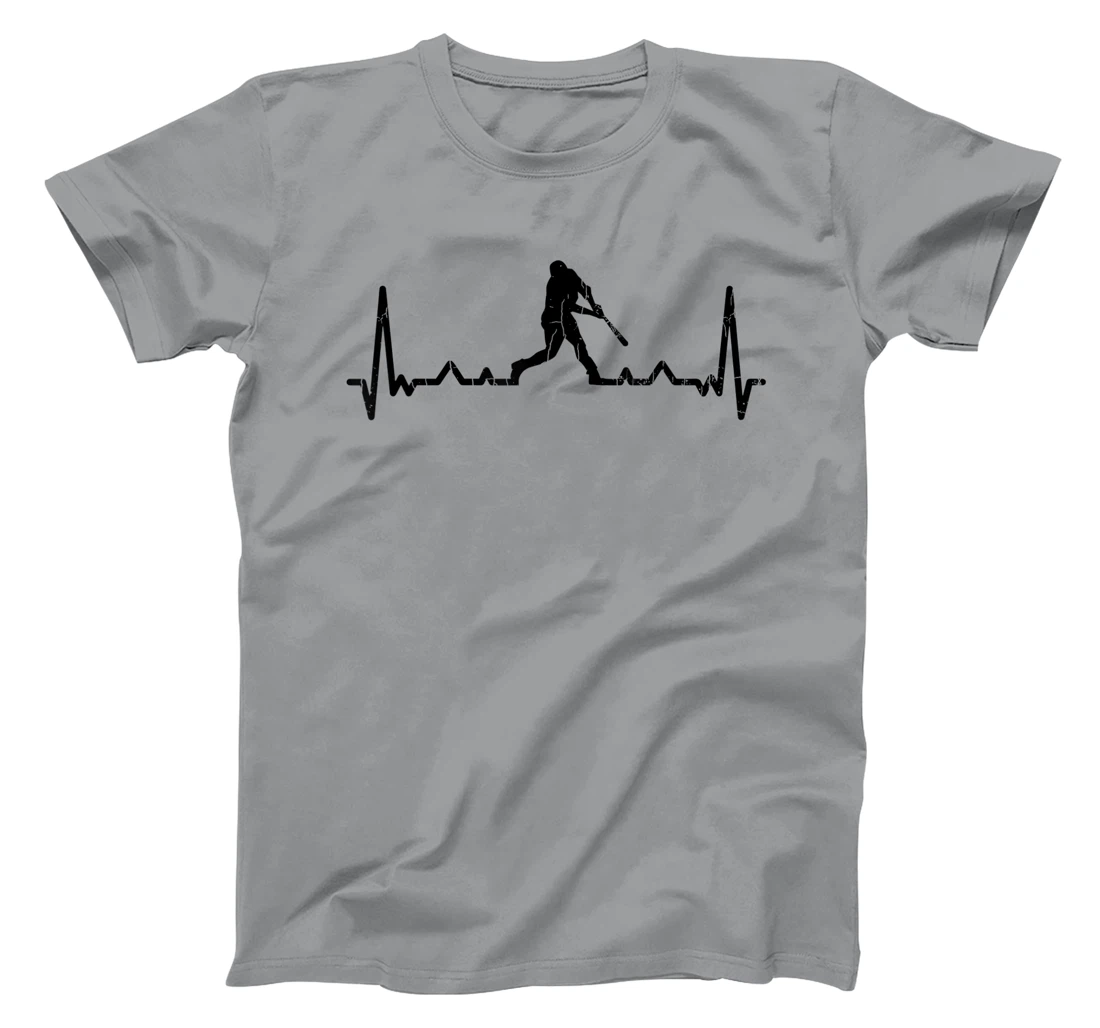 Womens Baseball Player Heartbeat Funny Coach Sports Graphic T-Shirt, Kid T-Shirt and Women T-Shirt