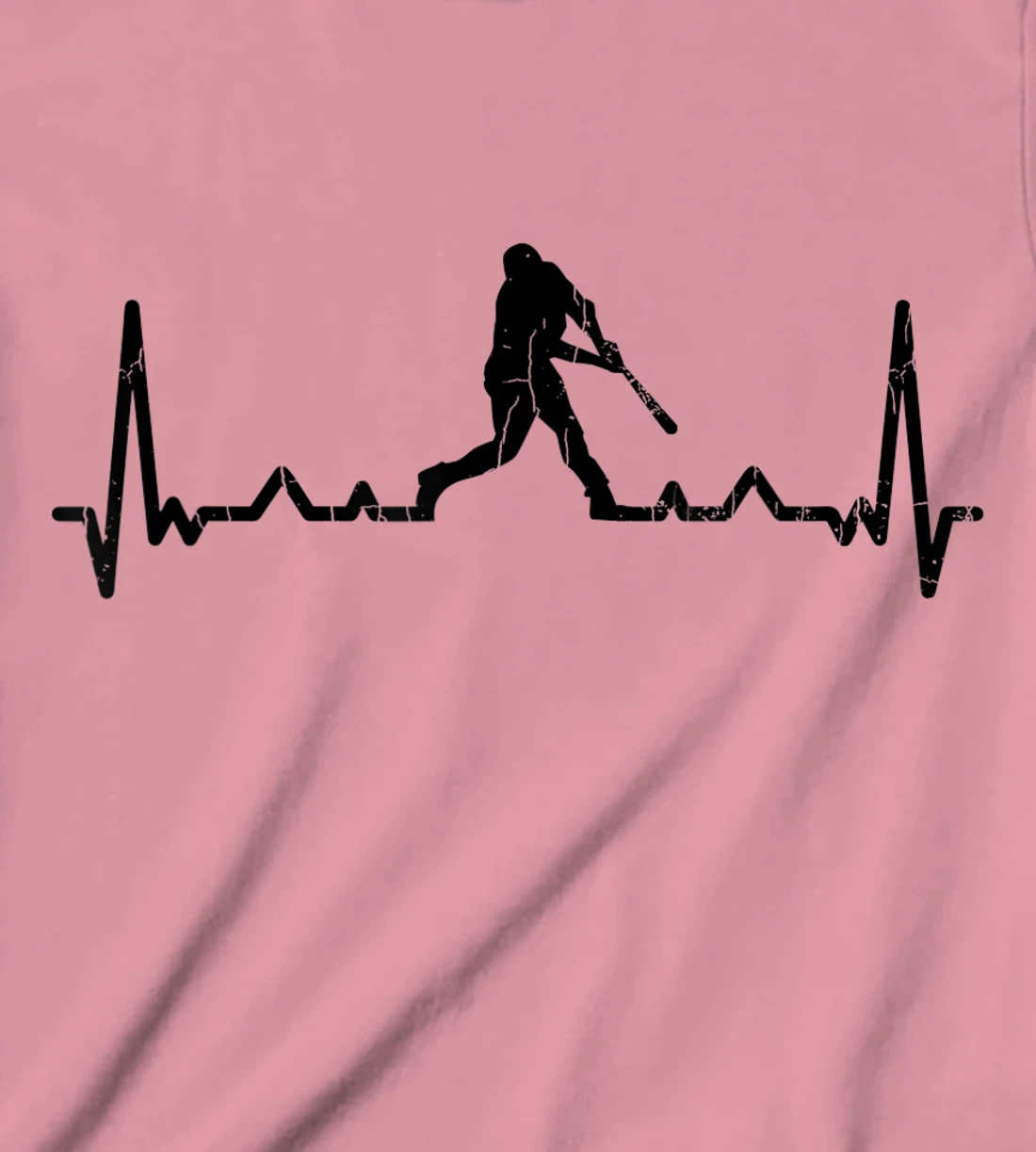 Womens Baseball Player Heartbeat Funny Coach Sports Graphic T-Shirt, Kid T-Shirt and Women T-Shirt