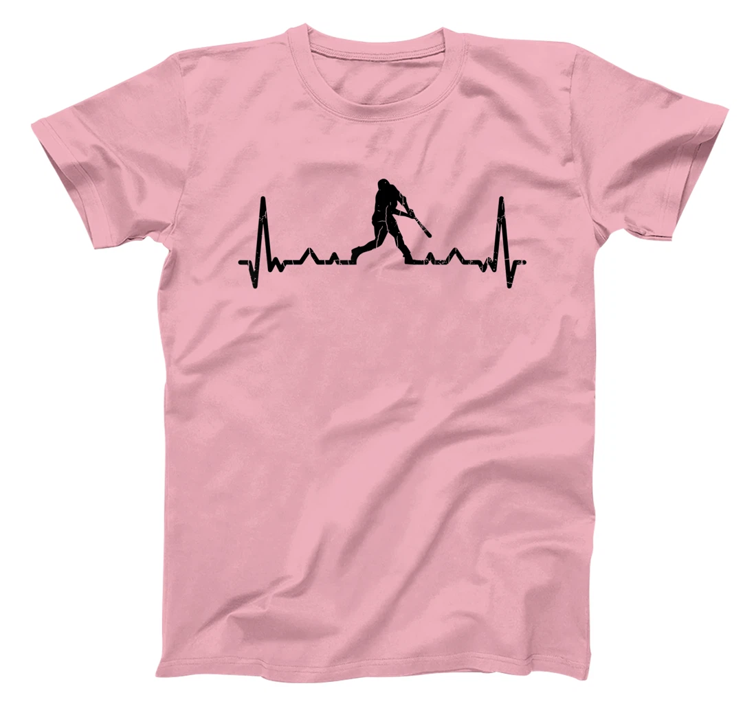 Womens Baseball Player Heartbeat Funny Coach Sports Graphic T-Shirt, Kid T-Shirt and Women T-Shirt