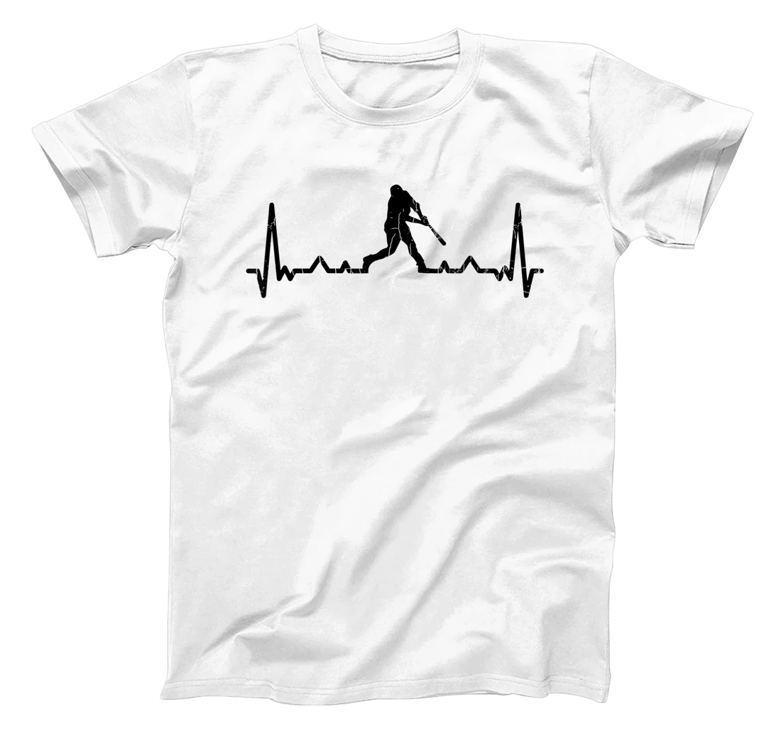Womens Baseball Player Heartbeat Funny Coach Sports Graphic T-Shirt, Kid T-Shirt and Women T-Shirt