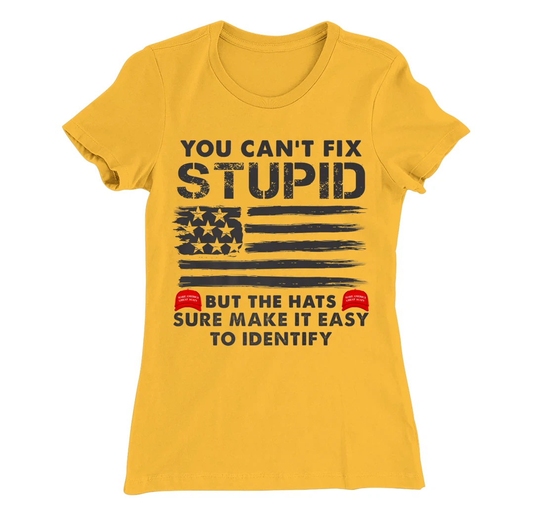 Womens You Can't Fix Stupid But The Hats Sure Make It Funny Costume T-Shirt, Women T-Shirt