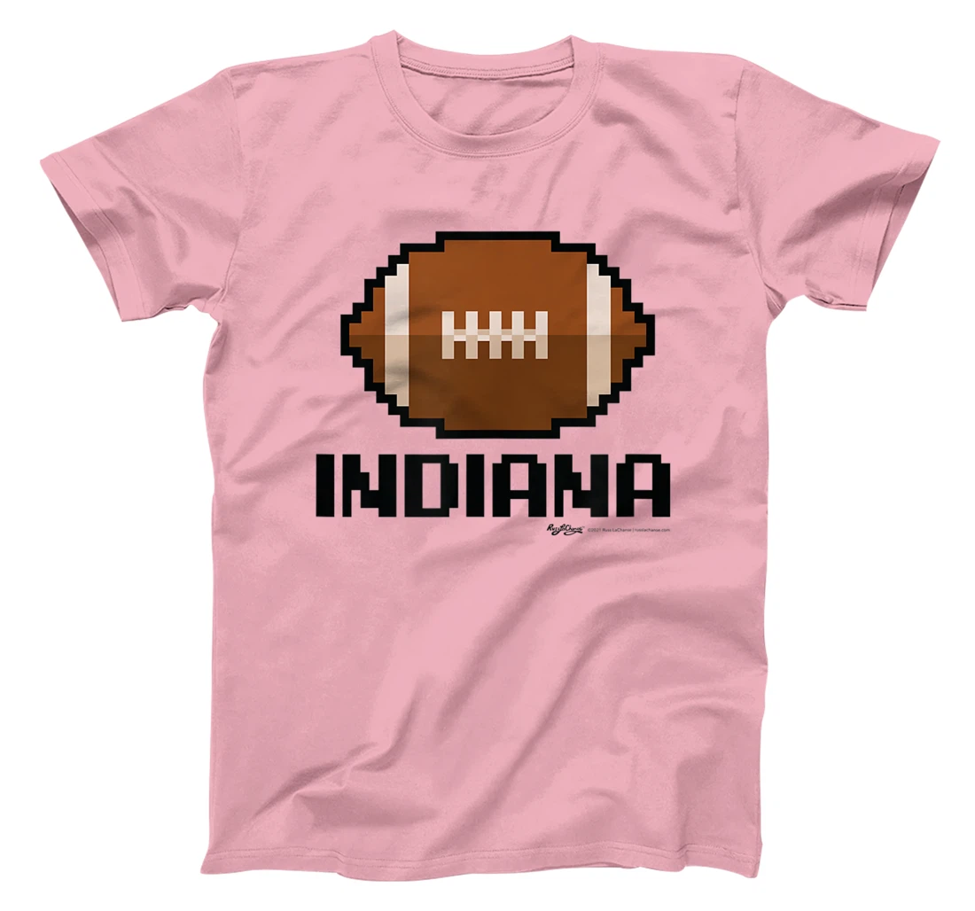 Womens Gamer Football Indiana 8-Bit State T-Shirt, Women T-Shirt
