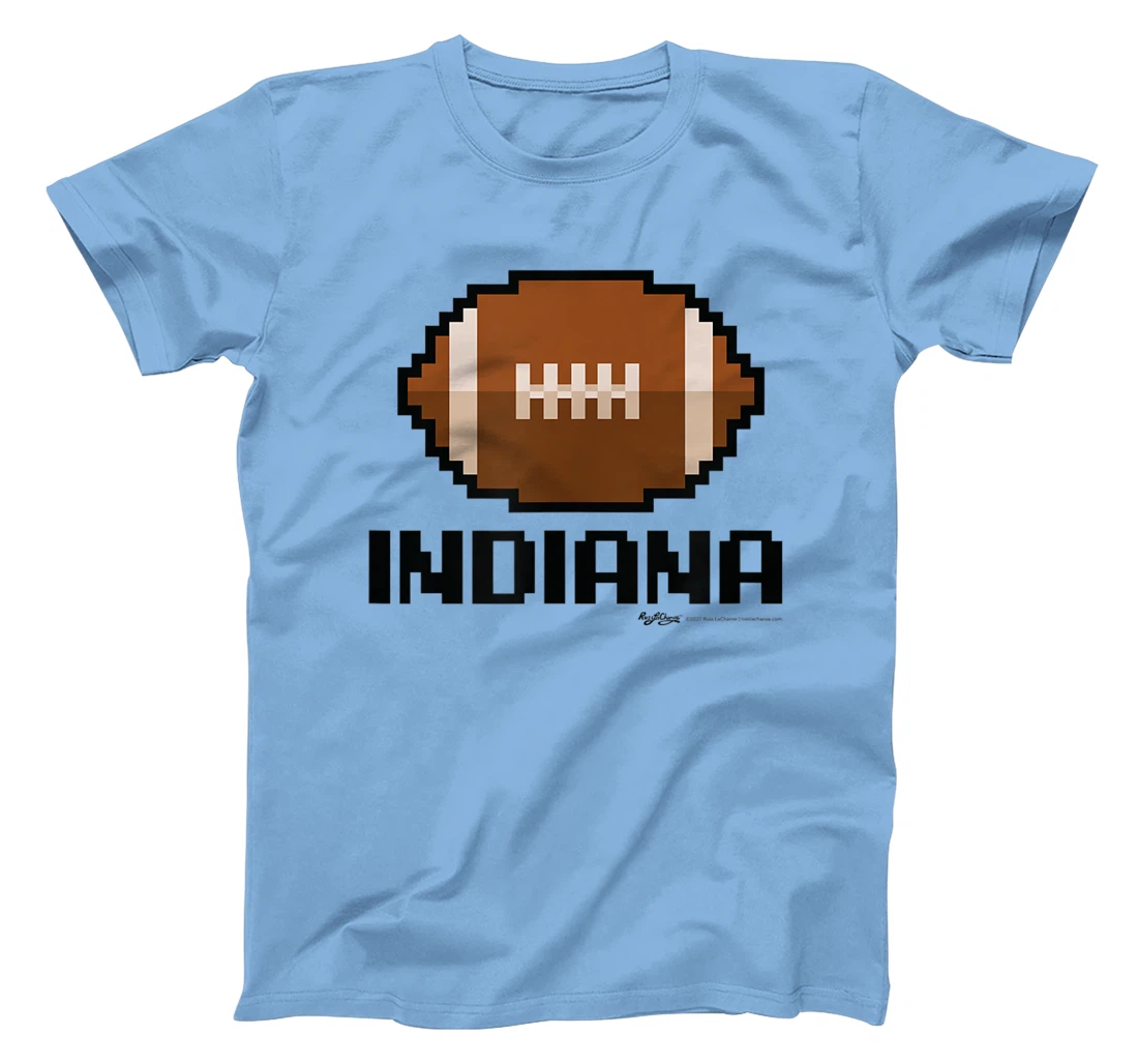 Womens Gamer Football Indiana 8-Bit State T-Shirt, Women T-Shirt