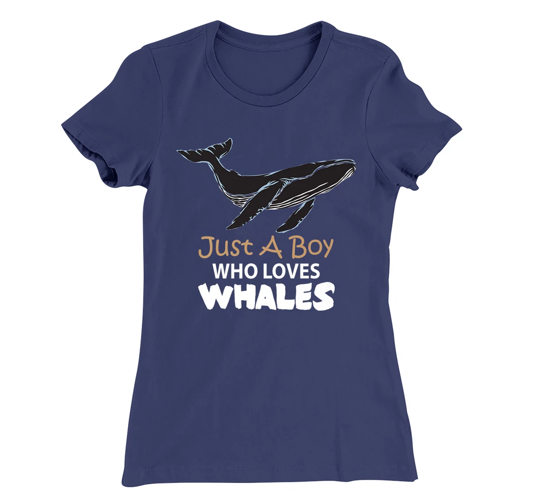 Just a Boy Who Loves Whales Tee Lovers T-Shirt, Women T-Shirt