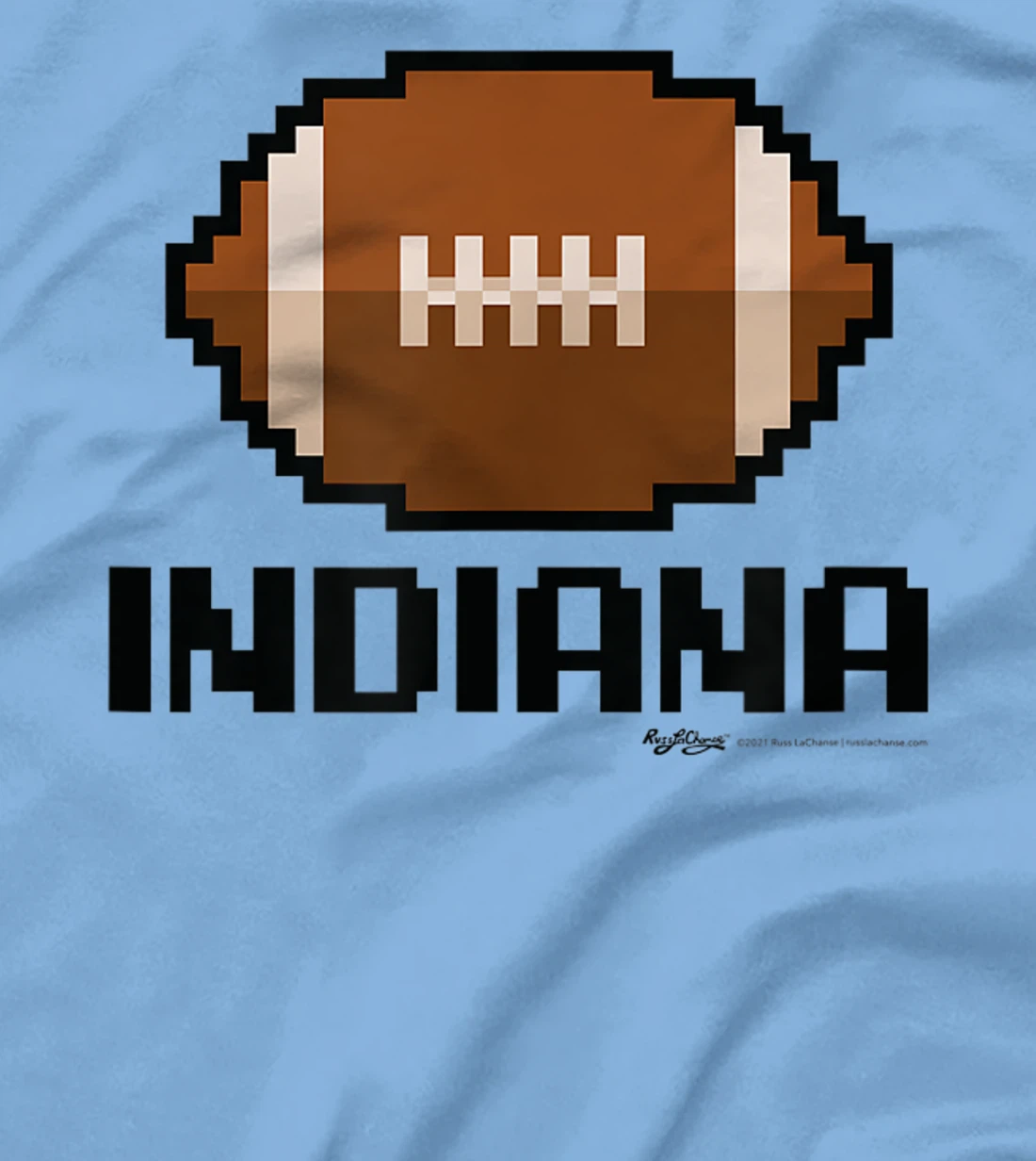 Womens Gamer Football Indiana 8-Bit State T-Shirt, Women T-Shirt