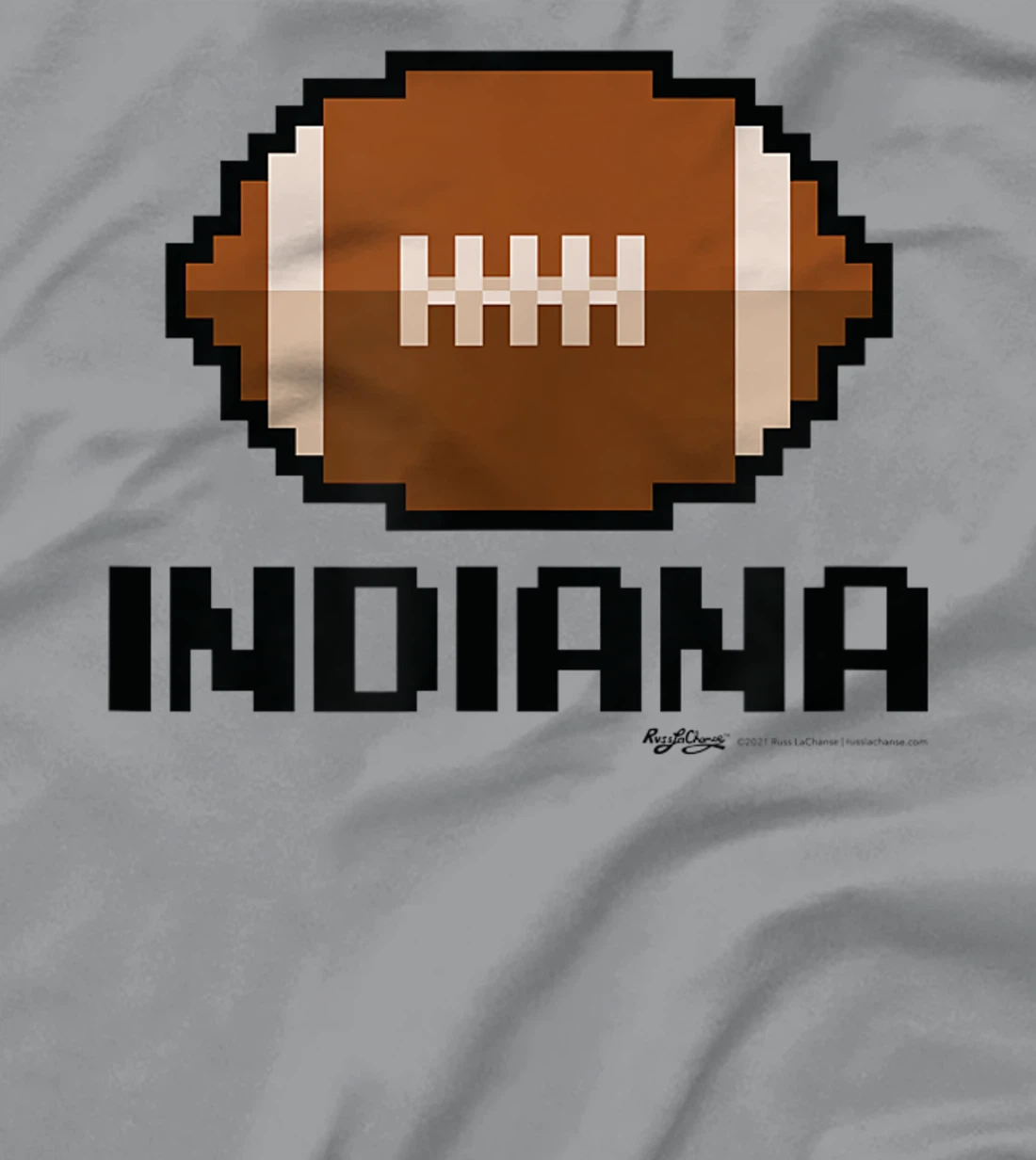 Womens Gamer Football Indiana 8-Bit State T-Shirt, Women T-Shirt