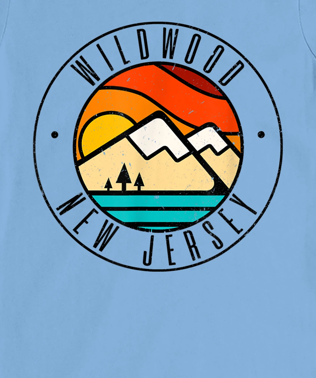 Minimalist Outdoors Wildwood New Jersey NJ T-Shirt, Women T-Shirt