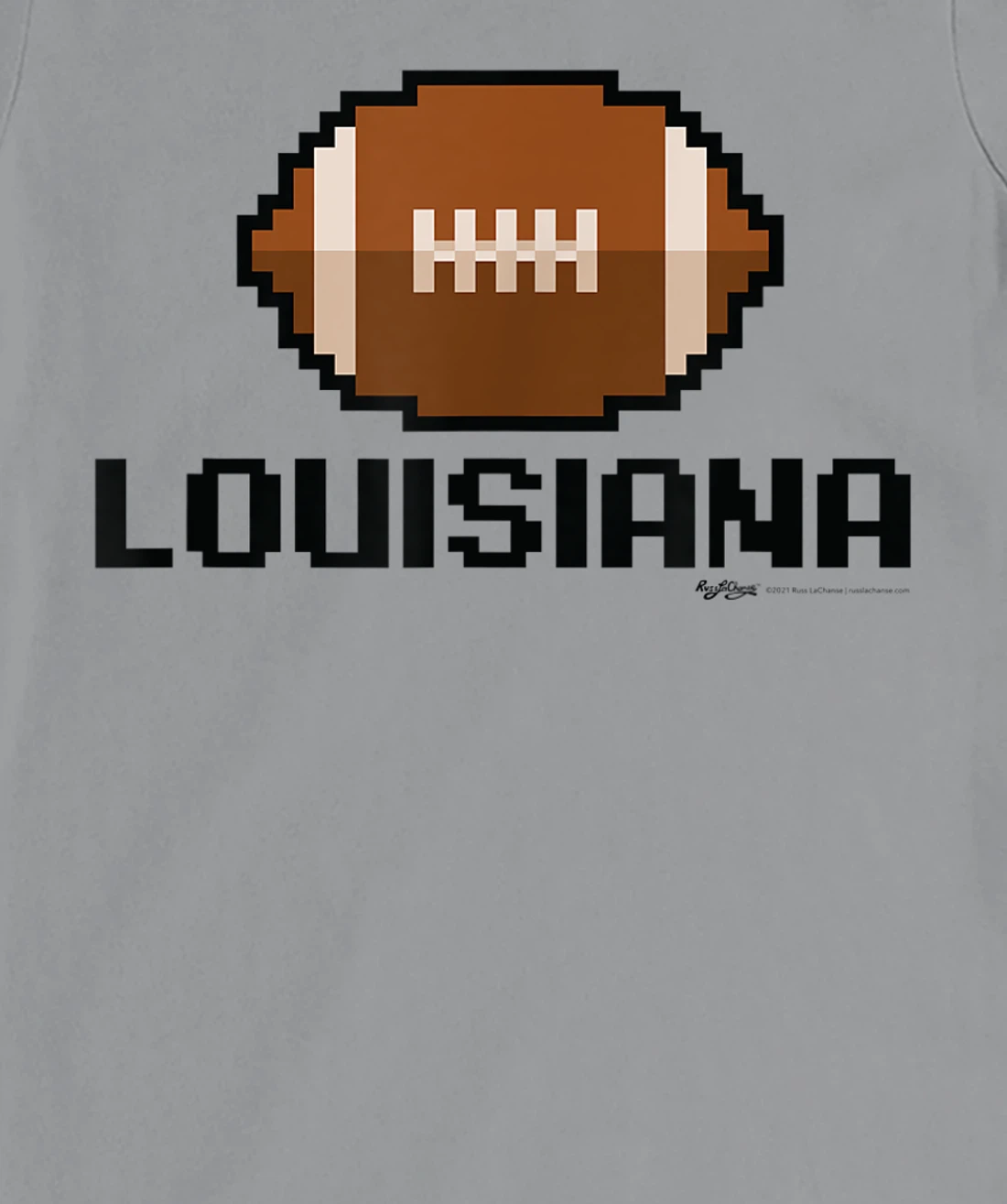 Womens Gamer Football Louisiana 8-Bit State T-Shirt, Women T-Shirt