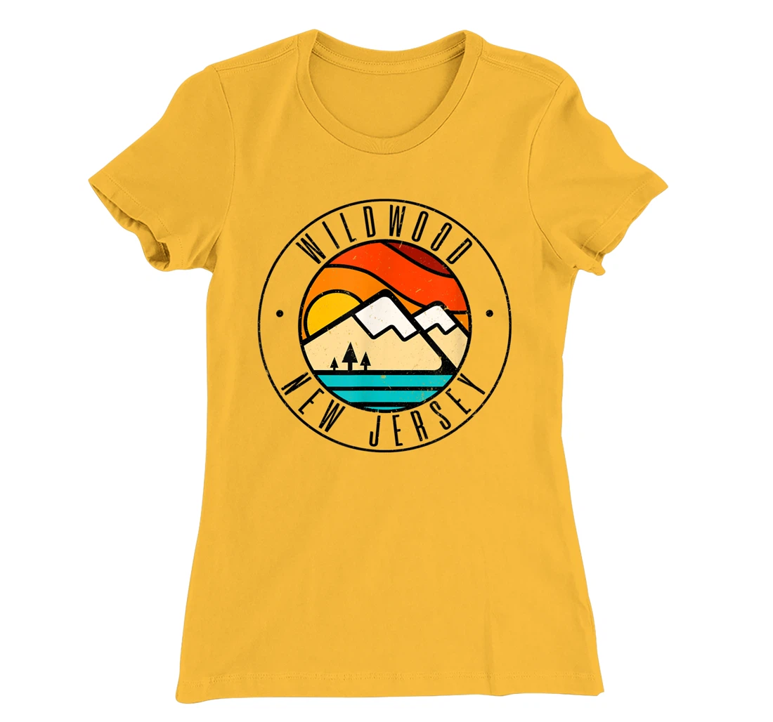 Minimalist Outdoors Wildwood New Jersey NJ T-Shirt, Women T-Shirt