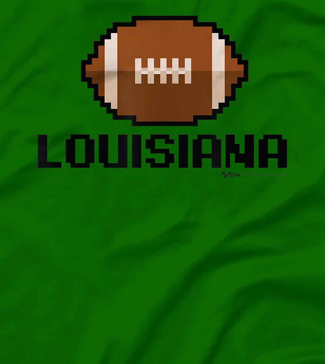 Womens Gamer Football Louisiana 8-Bit State T-Shirt, Women T-Shirt