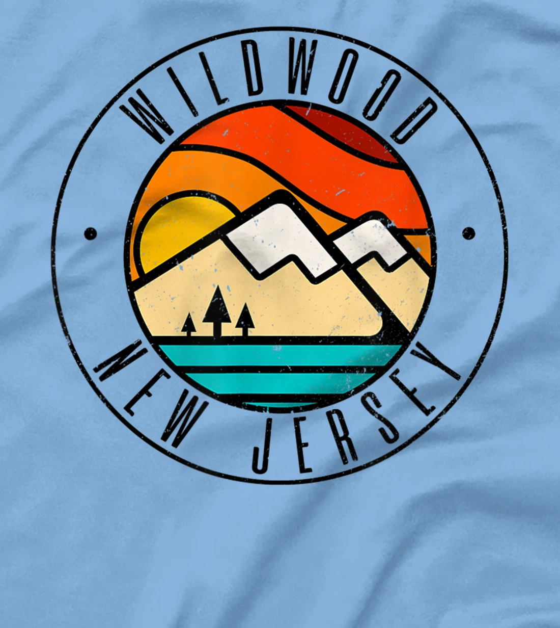Minimalist Outdoors Wildwood New Jersey NJ T-Shirt, Women T-Shirt