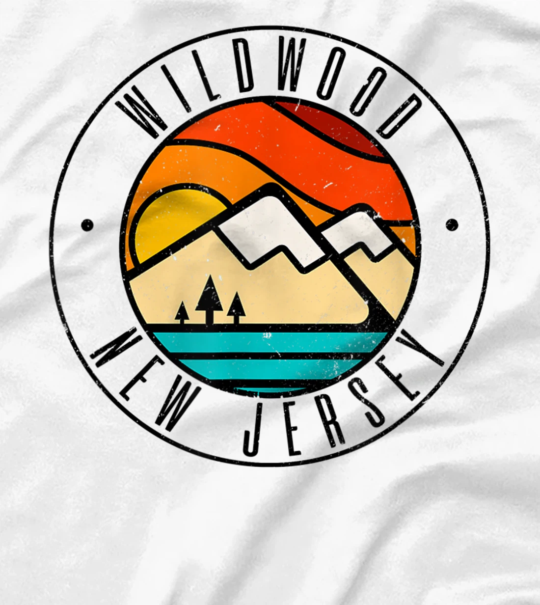 Minimalist Outdoors Wildwood New Jersey NJ T-Shirt, Women T-Shirt