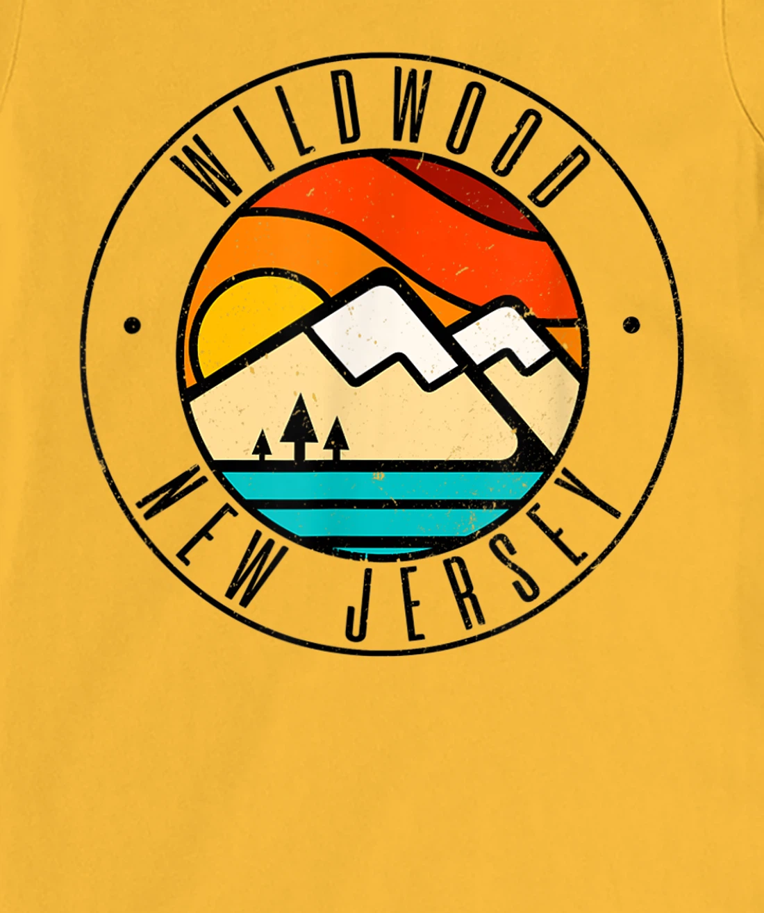 Minimalist Outdoors Wildwood New Jersey NJ T-Shirt, Women T-Shirt