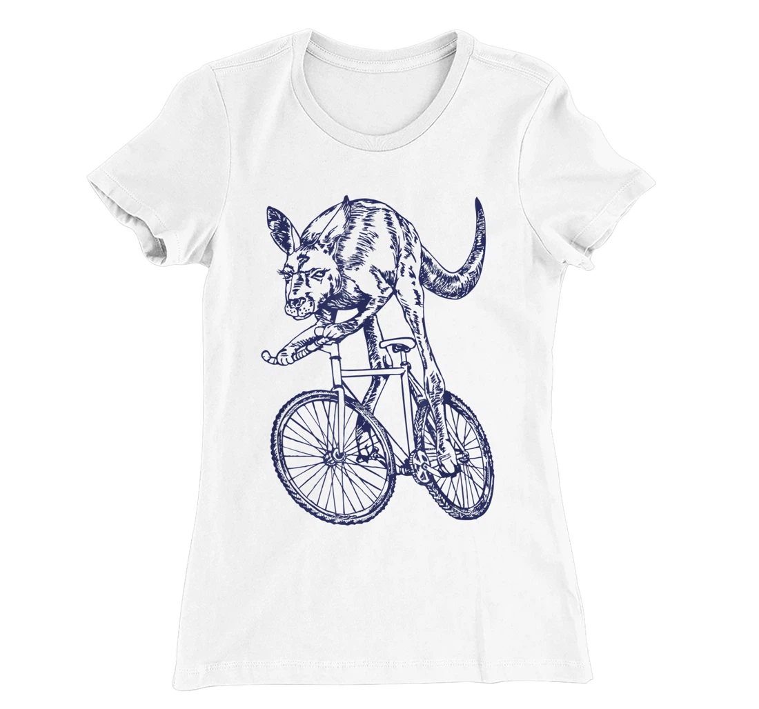 Womens SEEMBO Kangaroo Cycling Bicycle Cyclist Bicycling Bike Biker T-Shirt, Kid T-Shirt and Women T-Shirt