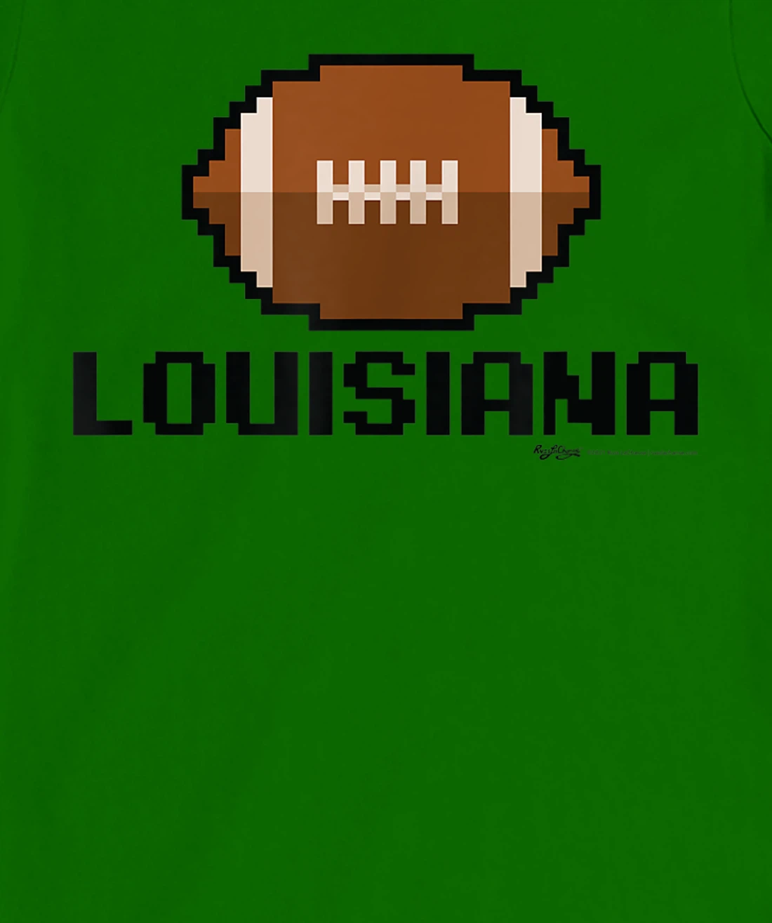 Womens Gamer Football Louisiana 8-Bit State T-Shirt, Women T-Shirt