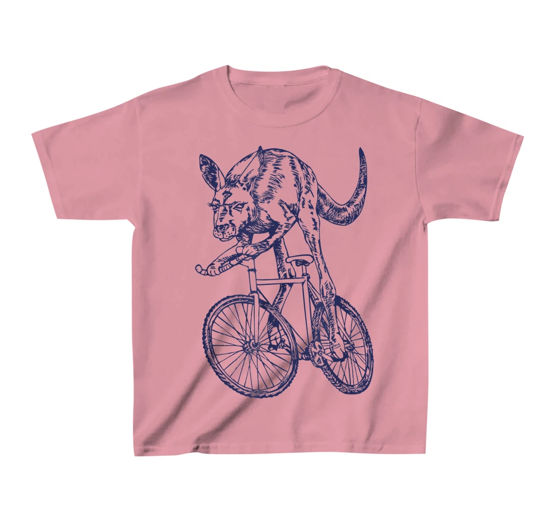 Womens SEEMBO Kangaroo Cycling Bicycle Cyclist Bicycling Bike Biker T-Shirt, Kid T-Shirt and Women T-Shirt