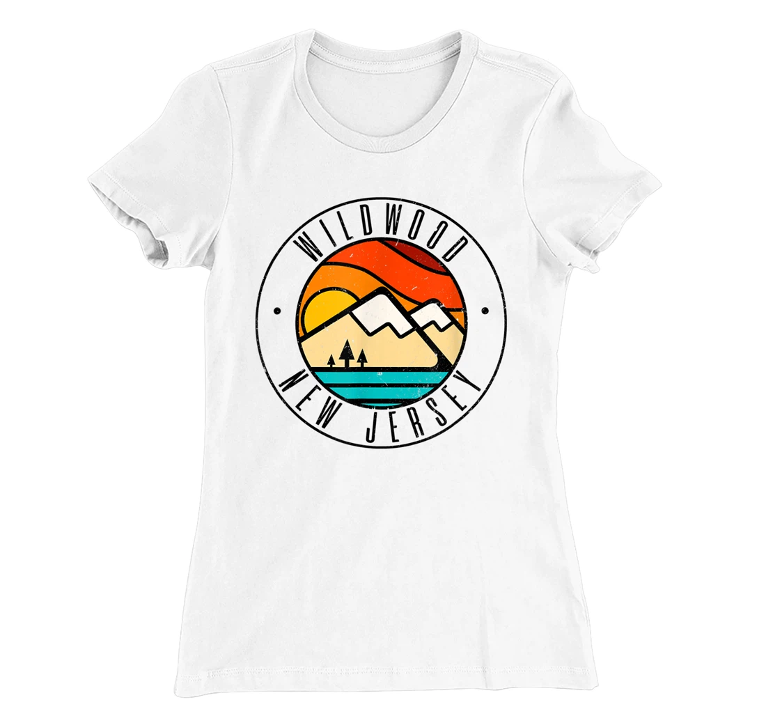 Minimalist Outdoors Wildwood New Jersey NJ T-Shirt, Women T-Shirt
