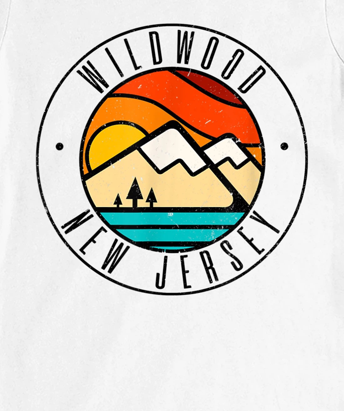 Minimalist Outdoors Wildwood New Jersey NJ T-Shirt, Women T-Shirt