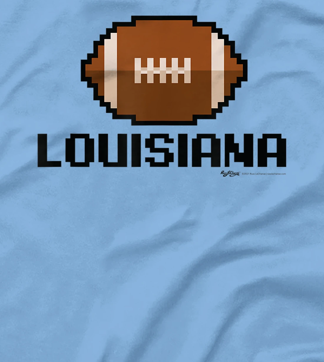 Womens Gamer Football Louisiana 8-Bit State T-Shirt, Women T-Shirt