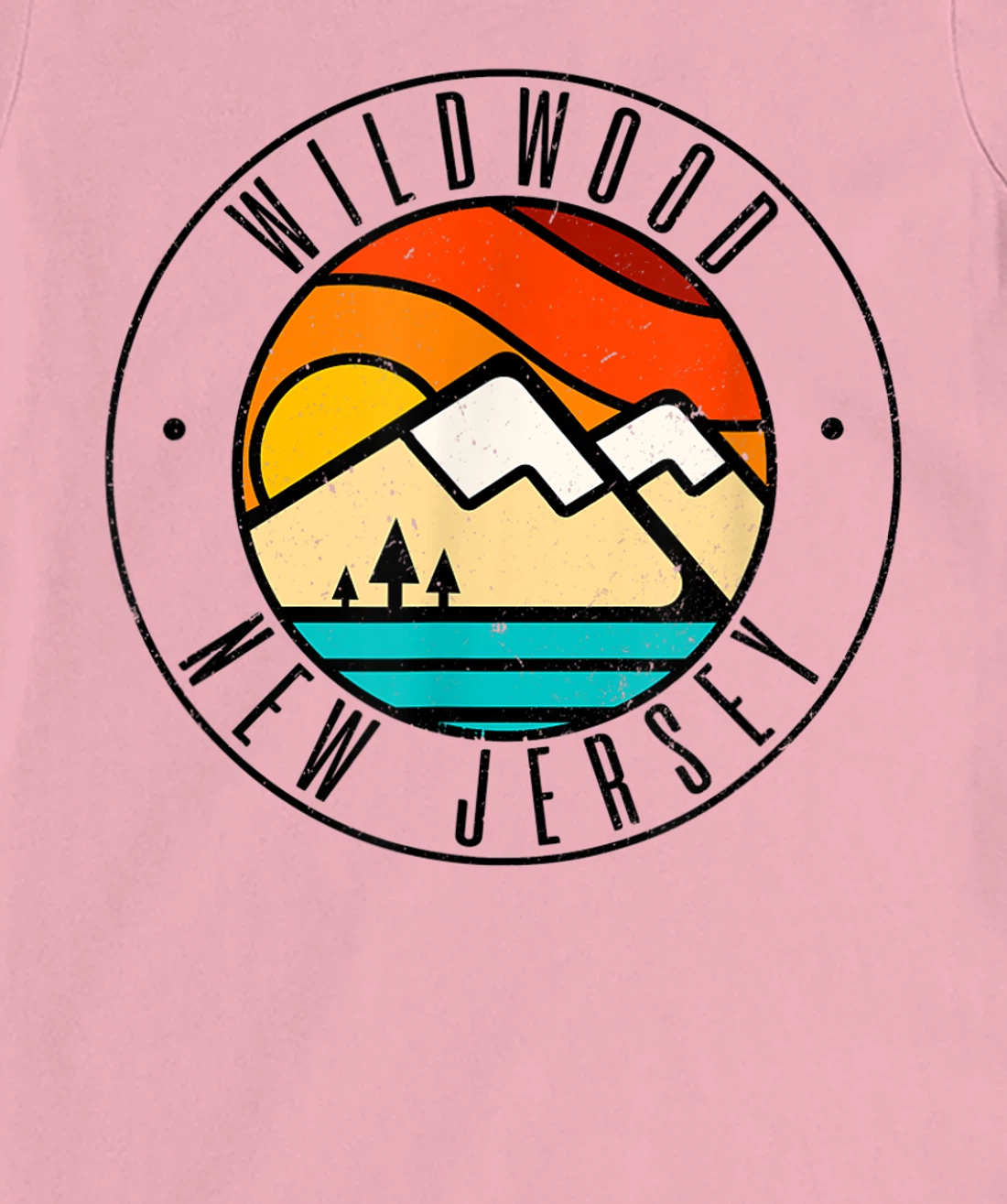 Minimalist Outdoors Wildwood New Jersey NJ T-Shirt, Women T-Shirt