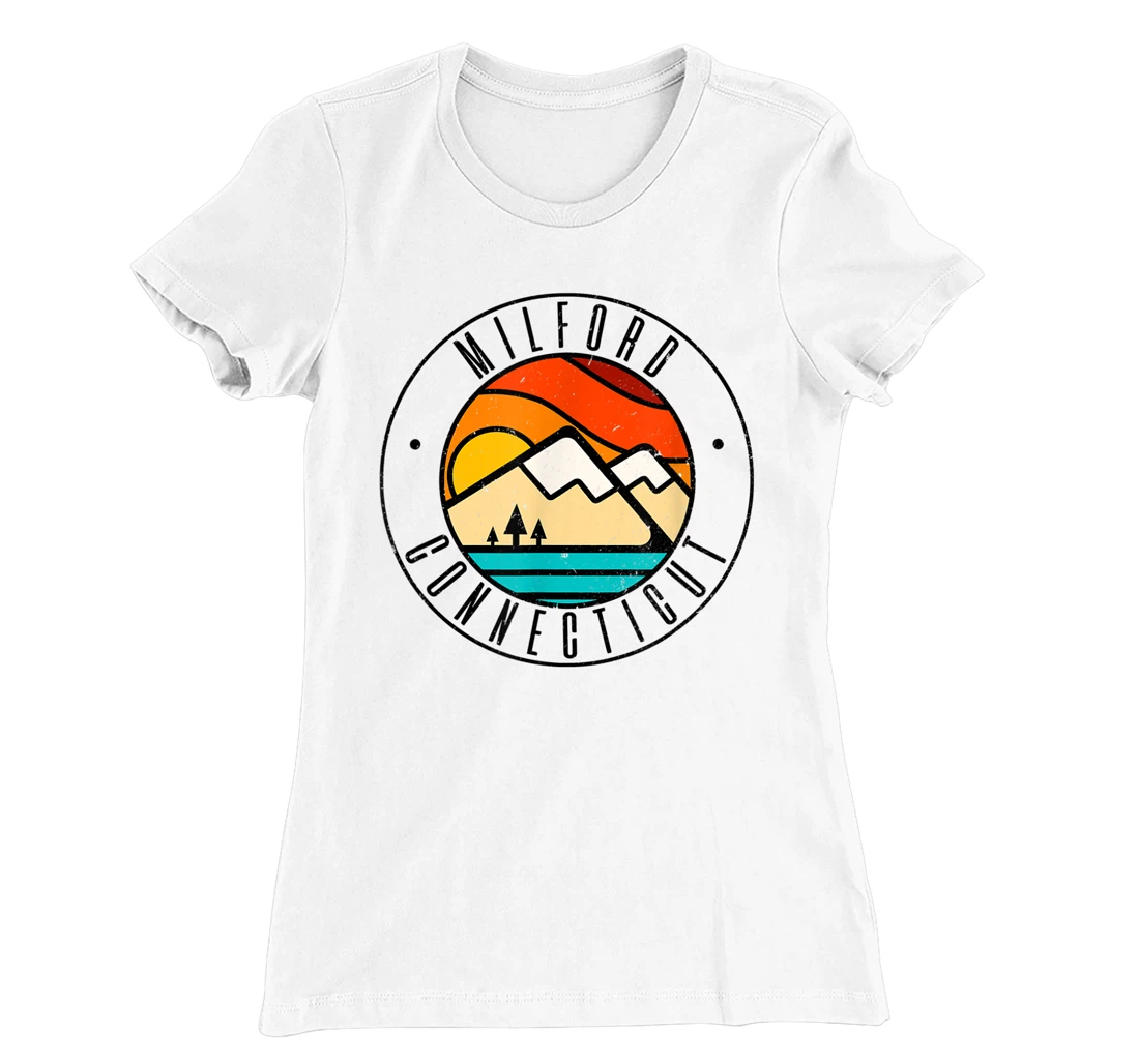 Minimalist Outdoors Milford Connecticut CT T-Shirt, Women T-Shirt