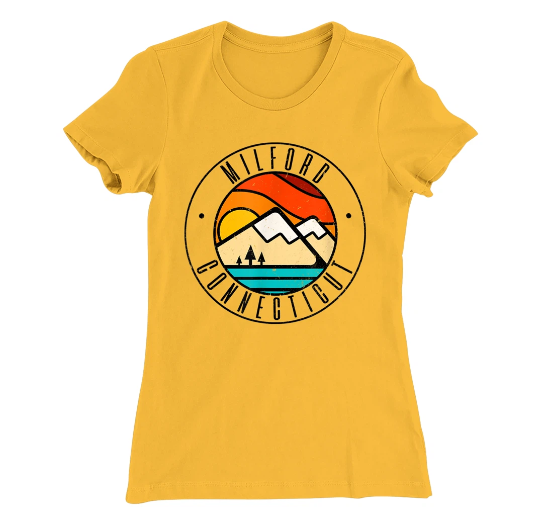 Minimalist Outdoors Milford Connecticut CT T-Shirt, Women T-Shirt