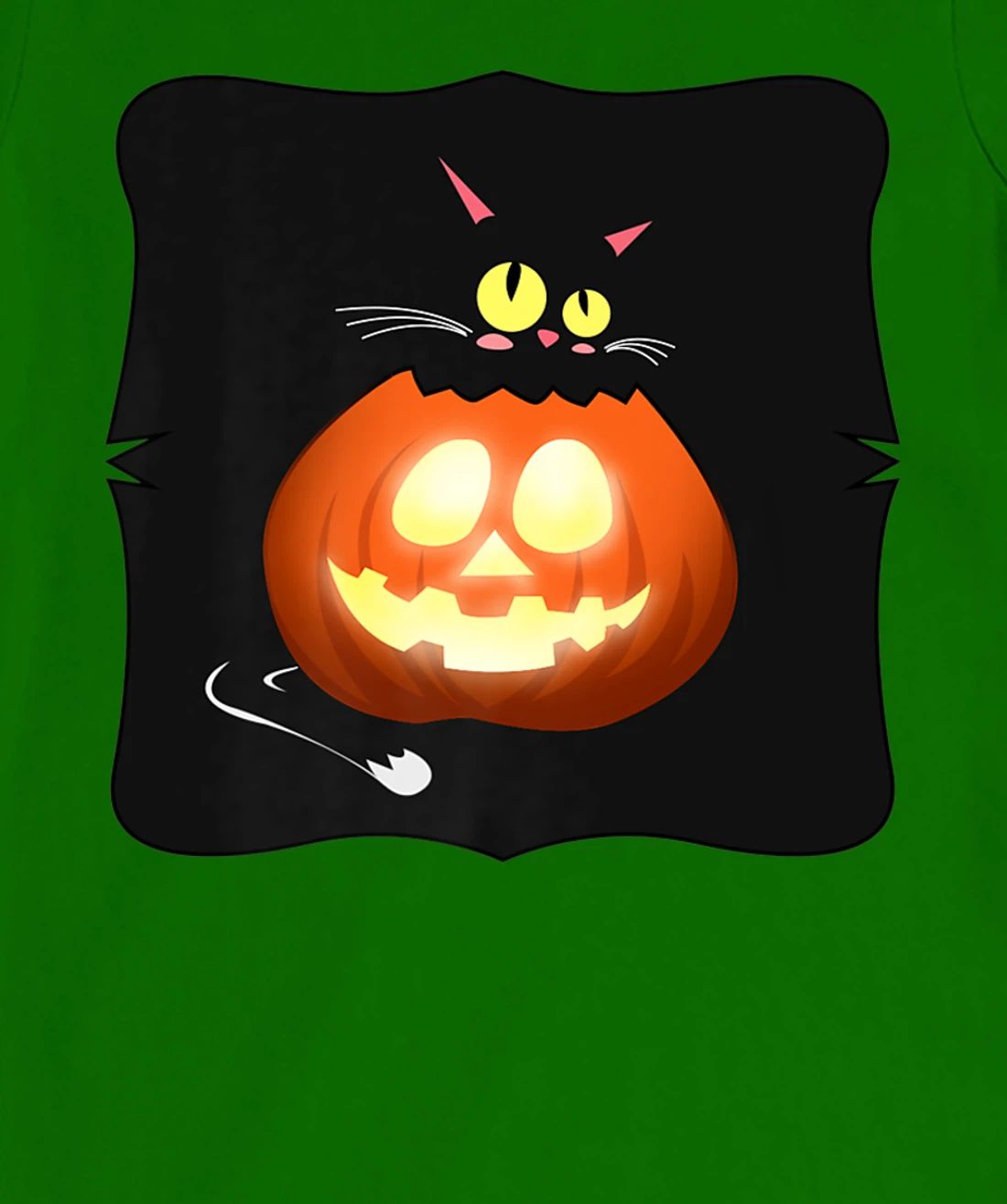 Womens Kawaii Black Cat Pumpkin Head Treat or Trick Costume T-Shirt, Kid T-Shirt and Women T-Shirt