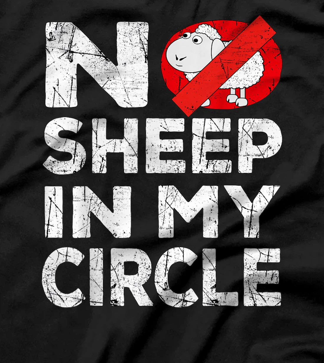 No Sheep In My Circle Funny Sarcastic T-Shirt, Women T-Shirt