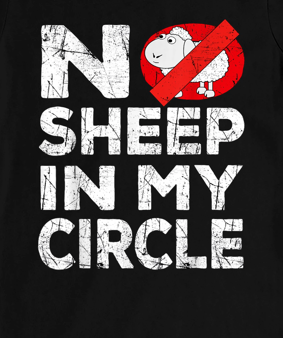 No Sheep In My Circle Funny Sarcastic T-Shirt, Women T-Shirt