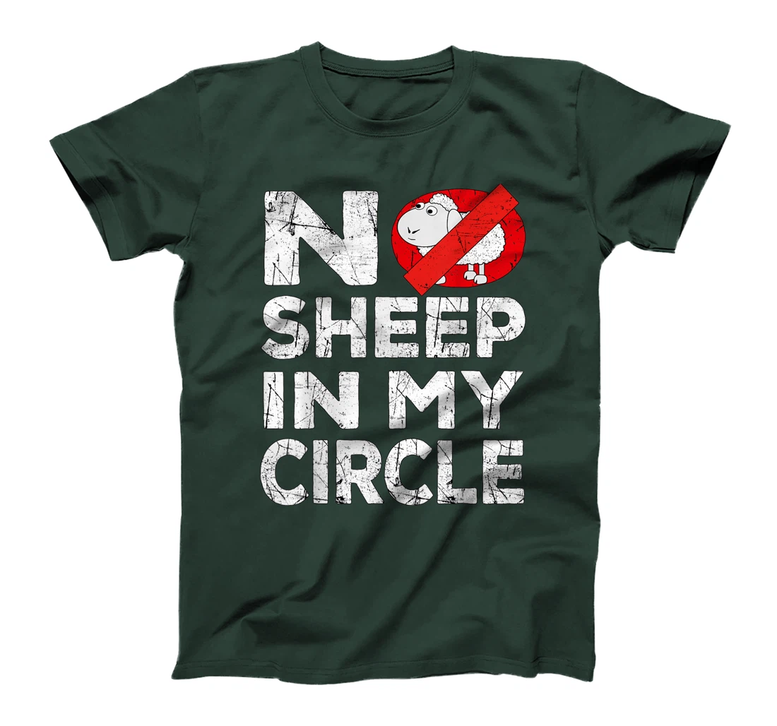 No Sheep In My Circle Funny Sarcastic T-Shirt, Women T-Shirt