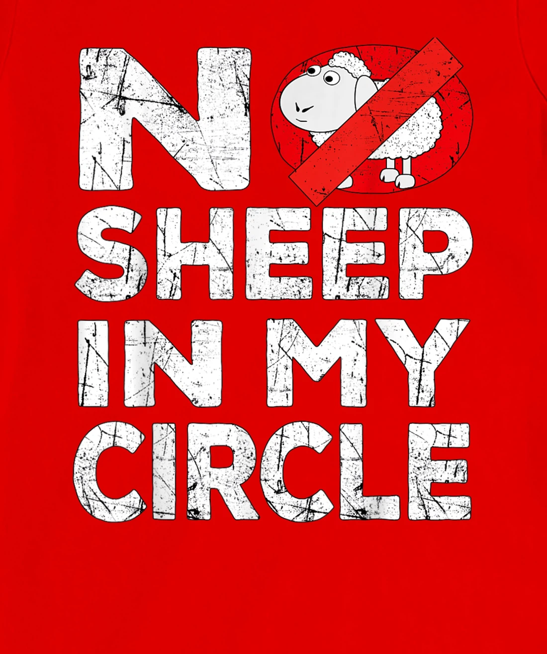 No Sheep In My Circle Funny Sarcastic T-Shirt, Women T-Shirt