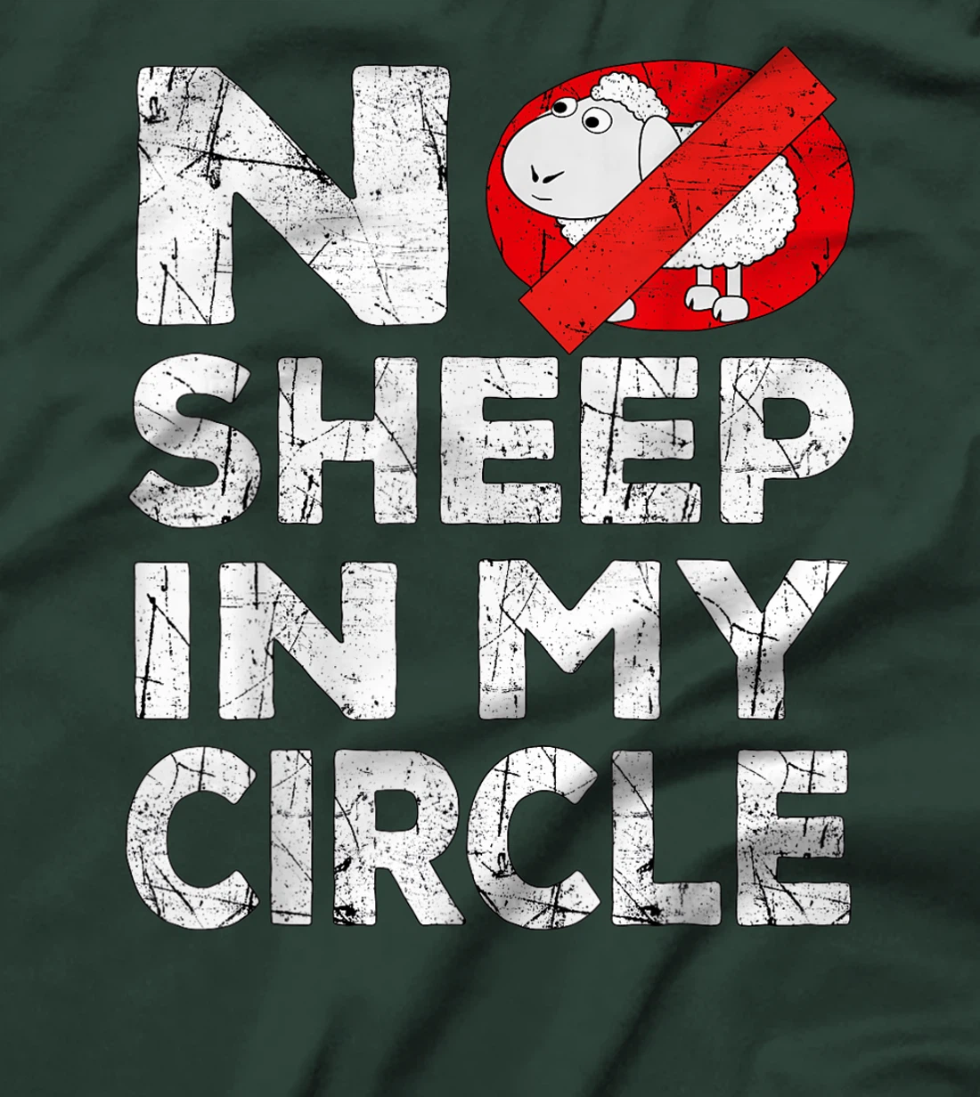 No Sheep In My Circle Funny Sarcastic T-Shirt, Women T-Shirt