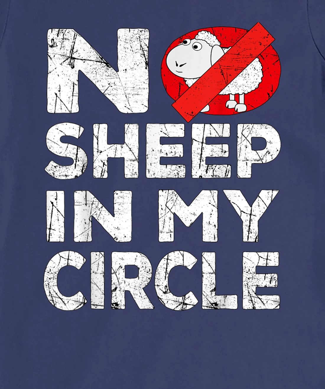 No Sheep In My Circle Funny Sarcastic T-Shirt, Women T-Shirt