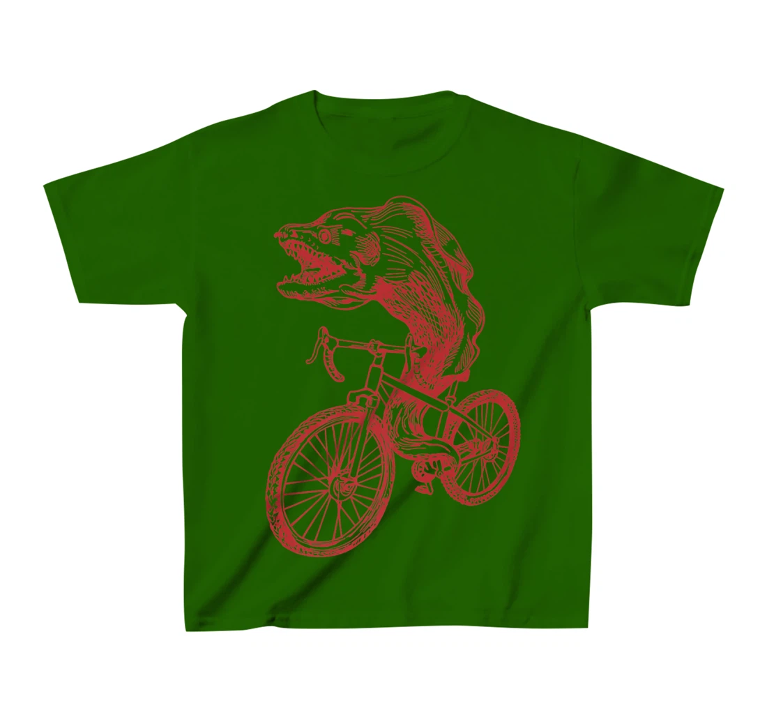 Womens SEEMBO Moray Eel Cycling Bicycle Fish Cyclist Biking Bike T-Shirt, Kid T-Shirt and Women T-Shirt