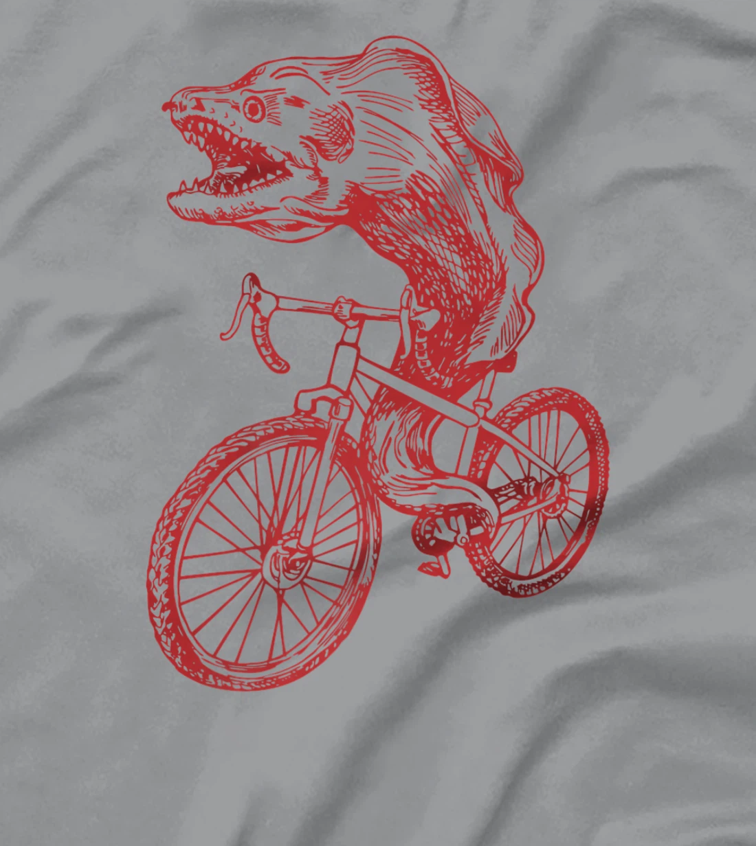Womens SEEMBO Moray Eel Cycling Bicycle Fish Cyclist Biking Bike T-Shirt, Kid T-Shirt and Women T-Shirt