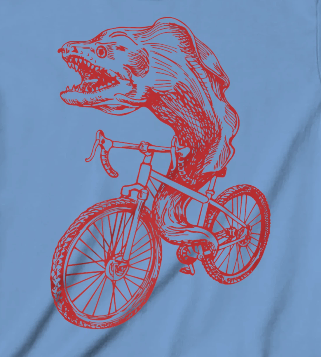 Womens SEEMBO Moray Eel Cycling Bicycle Fish Cyclist Biking Bike T-Shirt, Kid T-Shirt and Women T-Shirt
