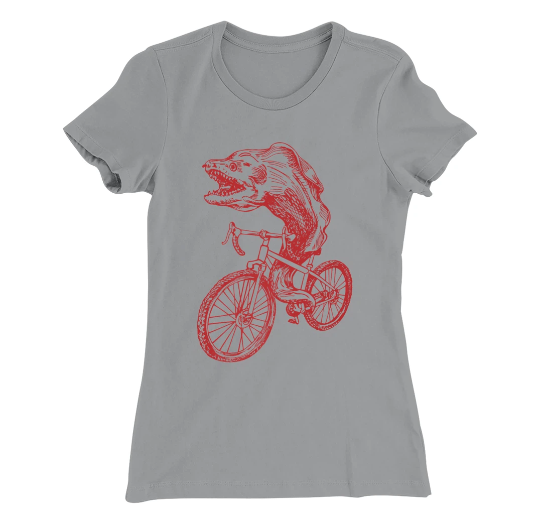 Womens SEEMBO Moray Eel Cycling Bicycle Fish Cyclist Biking Bike T-Shirt, Kid T-Shirt and Women T-Shirt