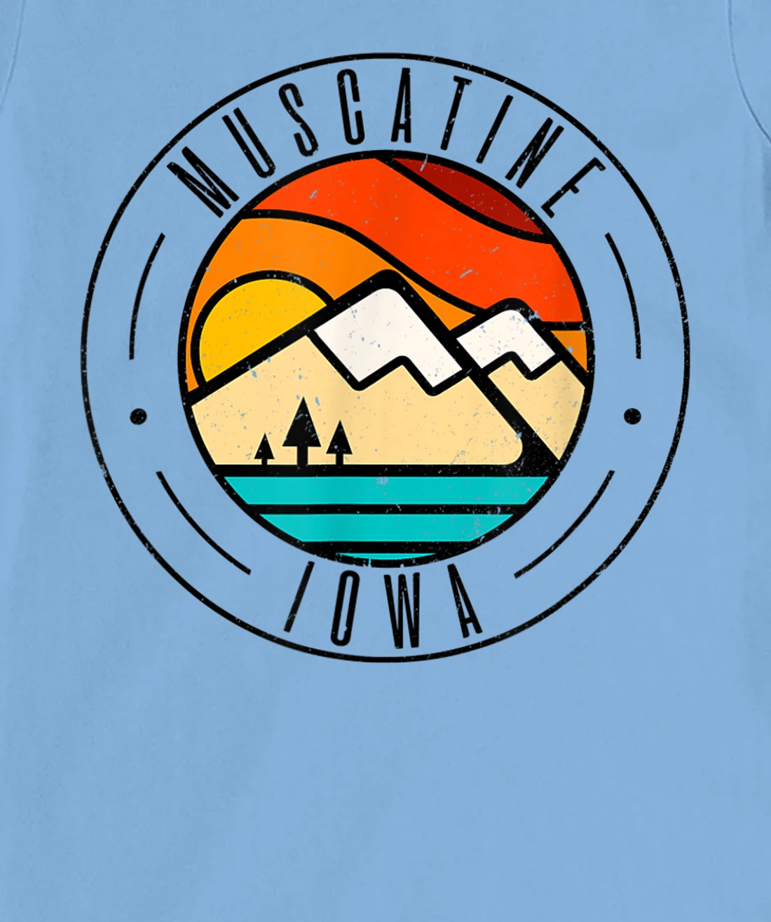 Minimalist Outdoors Muscatine Iowa IA T-Shirt, Women T-Shirt