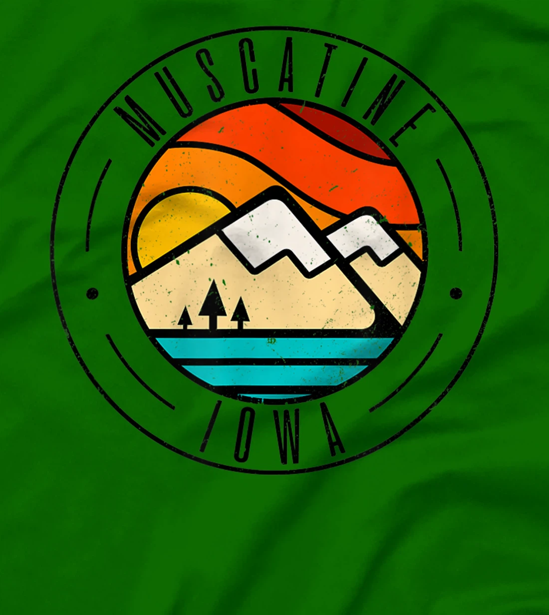 Minimalist Outdoors Muscatine Iowa IA T-Shirt, Women T-Shirt